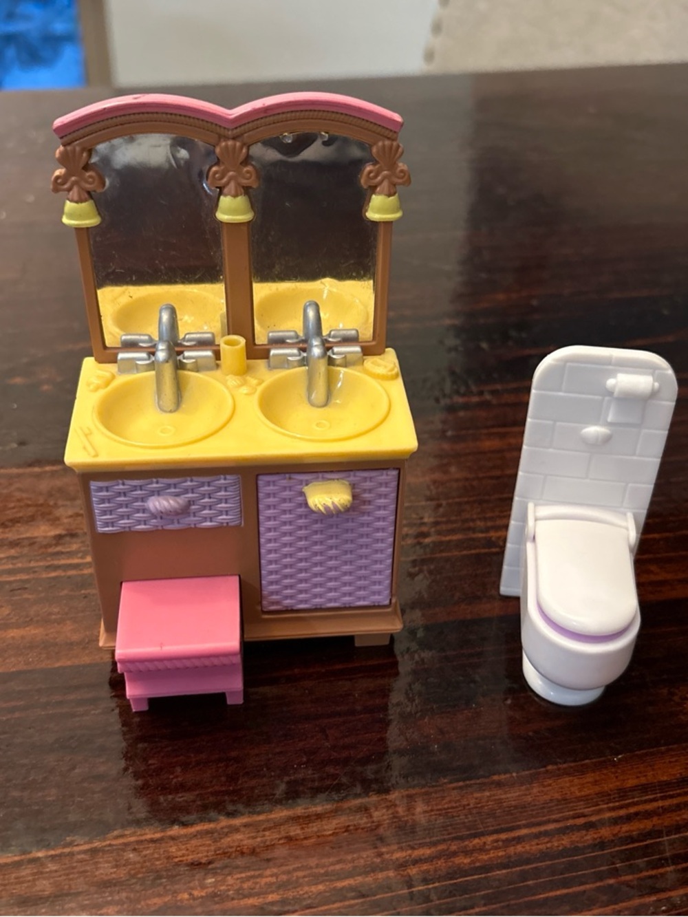Fisher-Price dollhouse Bathroom Vanity and toilet